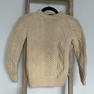 100% pure wool hand knit Irish sweater